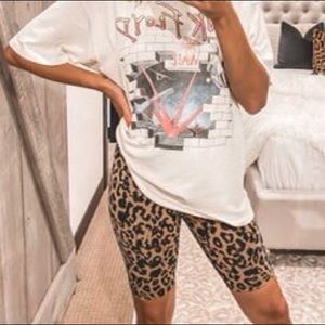 NWT Leopard Print Biker Shorts